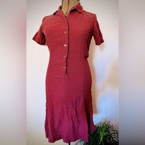 Swell True Vintage 50’s Seersucker Gingham Karen Kane Tennis/Daydress